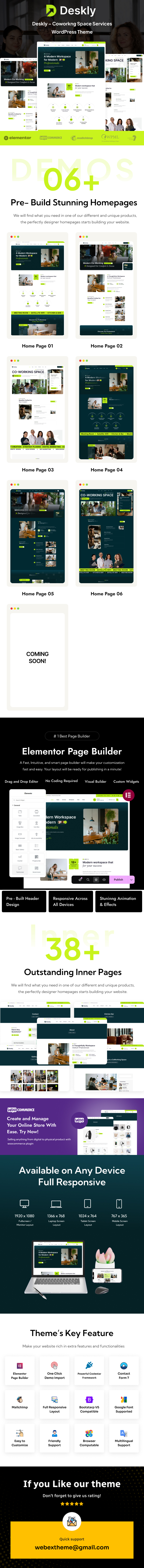 Deskly - Coworking Space WordPress Theme