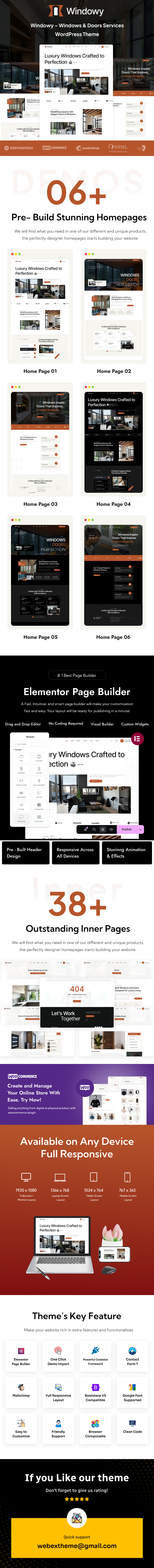 Windowy - Windows and Doors Services WordPress Theme